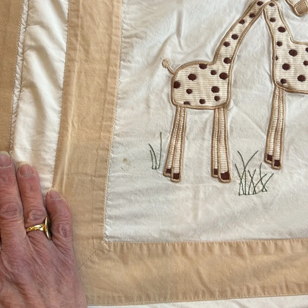 NoJo Baby Quilt - Jungle Animals - Neutral Colors, Gender Neutral